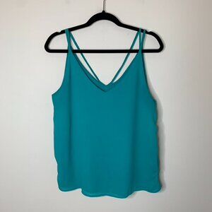 Ardene Tank Top Cami Blouse Green Teal Polyester Size Medium